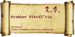 Krakker Viktória névjegykártya